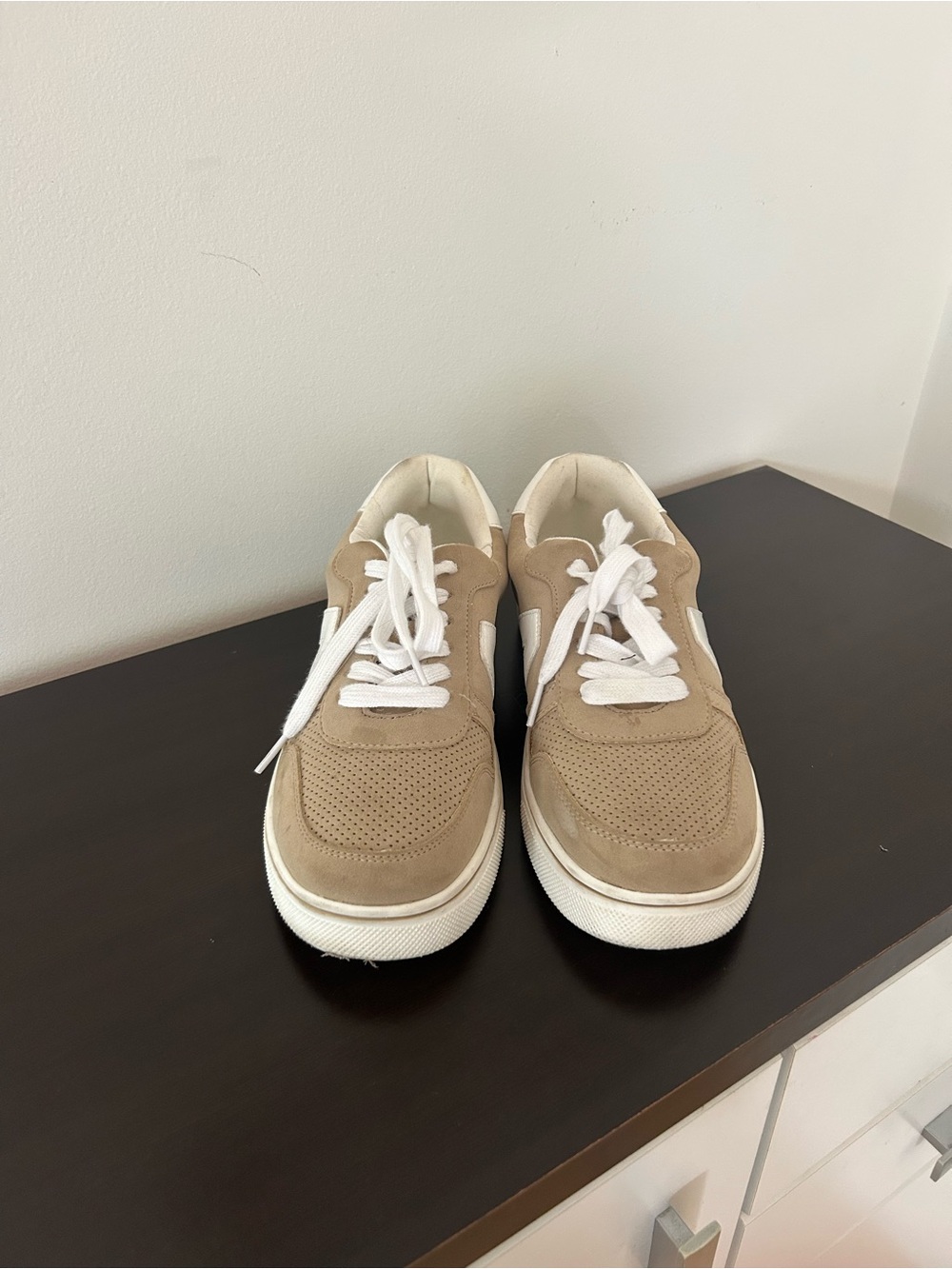 Tan sneakers